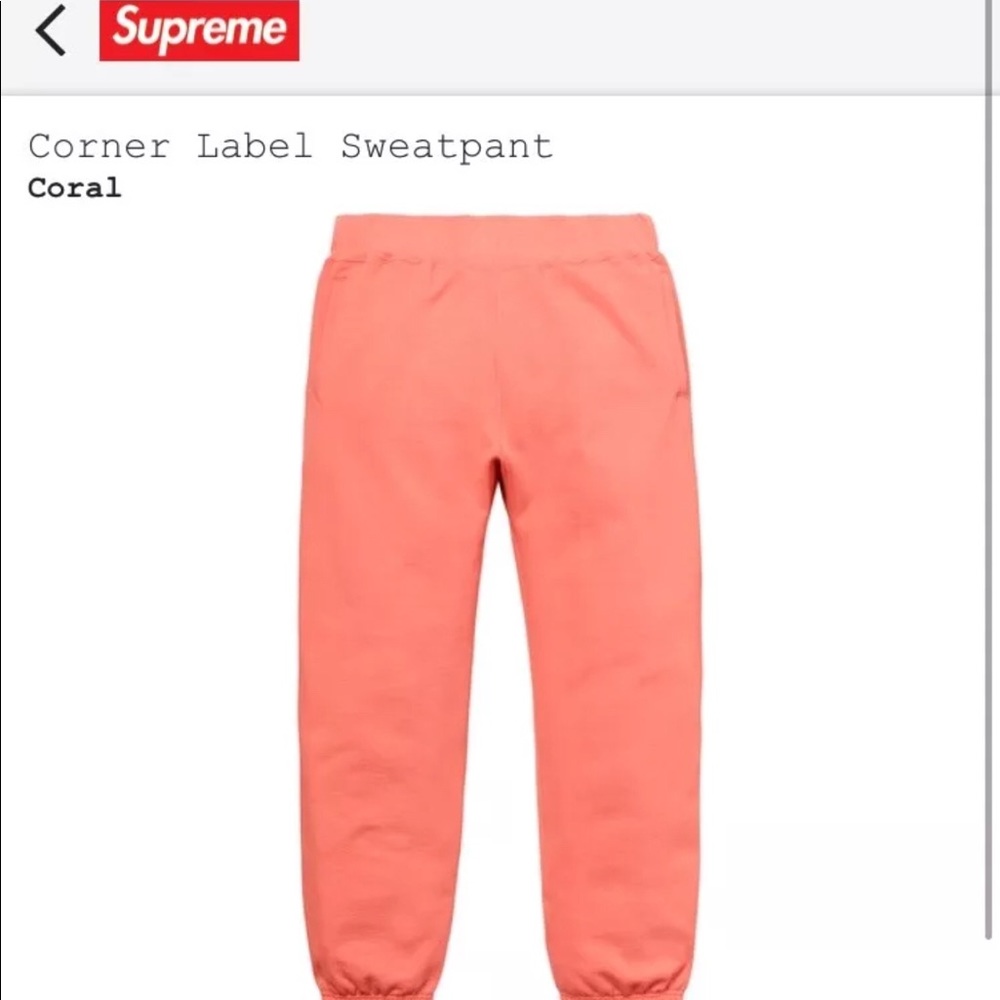 Supreme Corner Logo sweatpants